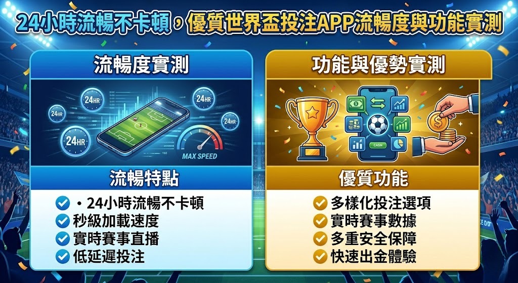 優質世界盃投注APP流暢度與功能實測
